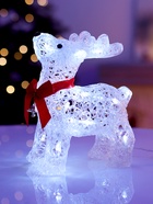 Фигура светодиодная «Олень», 20 см, 20LED, 220V, БЕЛЫЙ - фото 53886765