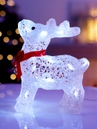 Фигура светодиодная «Олень», 20 см, 20LED, 220V, БЕЛЫЙ - фото 6867216