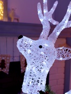 Фигура светодиодная «Олень», 130 см, 180LED, 220V, БЕЛЫЙ - фото 6867233