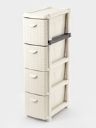 УЦЕНКА Комод 4-х секционный «Ротанг», 26×50.2×96.5 см, шоколадный, 1 секция не в цвет - Фото 2