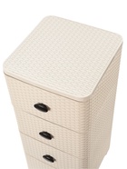 УЦЕНКА Комод 4-х секционный 37.5×36×83 см «Плетенка», цвет слоновая кость - Фото 2