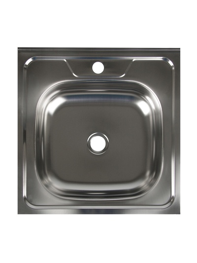 УЦЕНКА Мойка кухонная «Владикс», накладная, без сифона, 50×50 см, нержавеющая сталь 0.4 мм