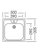 УЦЕНКА Мойка кухонная «Владикс», накладная, без сифона, 50×50 см, нержавеющая сталь 0.4 мм - Фото 4