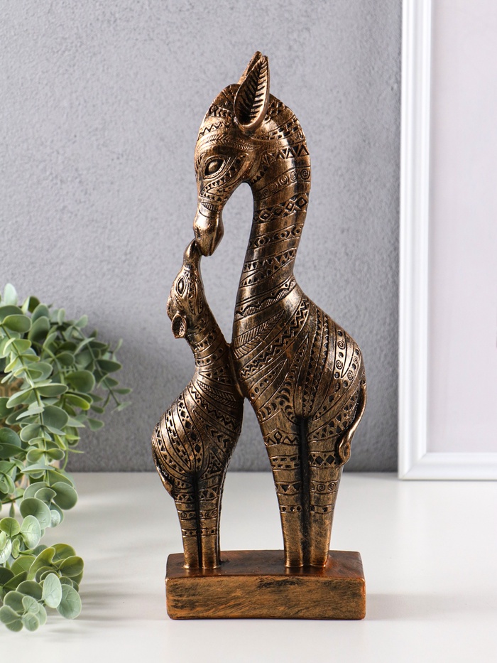 Фигура полистоун «Зебра с детенышем», 33×12×6 см