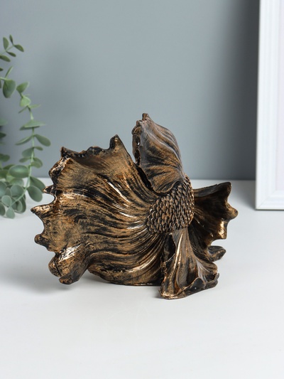 Фигура полистоун «Рыбка золотая», 20.5×16×14 см