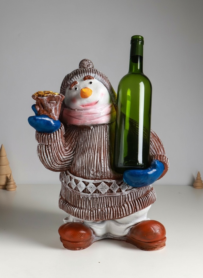 Подставка для бутылки «Снеговик», 40×28×19 см - Фото 1