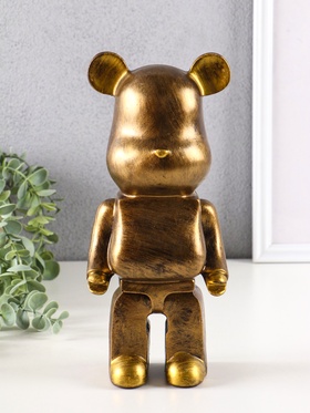 Фигурка полистоун «Мишка декоративный», 26.5×11.5×9.5 см, бронза