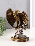 Фигурка полистоун «Орёл на камне», 24.5×18×11 см, бронза - фото 809163560