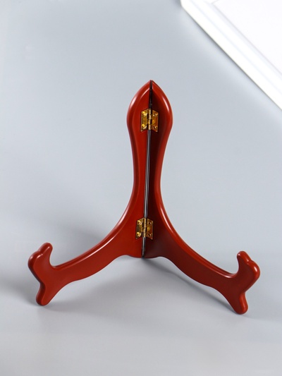 Подставка для тарелок и чайный блин, пластик под дерево, 16×11 см