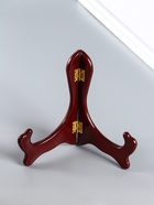 Подставка для тарелок и чайный блин, пластик под тёмное дерево, 16×11 см 10916696