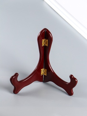 Подставка для тарелок и чайный блин, пластик под тёмное дерево, 16×11 см 10916696