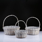 УЦЕНКА Набор корзин плетеных, ива, 36×36×14×37 см/30×30×12.5×32 см/25×25×11×28 см - Фото 1