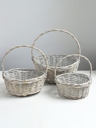 УЦЕНКА Набор корзин плетеных, ива, 36×36×14×37 см/30×30×12.5×32 см/25×25×11×28 см - Фото 4
