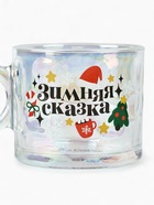 Кружка стеклянная новогодняя «Зимняя сказка», 300 мл - Фото 3