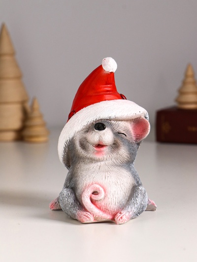 Фигурка полистоун «Мышонок новогодний», 11×7.5×8.5 см