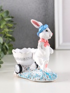 Фигурка-подставка для мелочей полистоун «Зайка с тележкой», 12.5×12×6 см - фото 809163754 Фигурка-подставка для мелочей полистоун «Зайка с тележкой», 12.5×12×6 см - фото 809163754