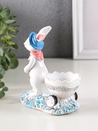 Фигурка-подставка для мелочей полистоун «Зайка с тележкой», 12.5×12×6 см - фото 809163756 Фигурка-подставка для мелочей полистоун «Зайка с тележкой», 12.5×12×6 см - фото 809163756