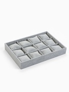 УЦЕНКА Подставка для часов, браслетов, 12 мест, 35×24×5 см, серая - Фото 2