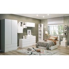 УЦЕНКА Шкаф двухстворчатый Мадера с 2 ящиками, 900х500х2100, Белый 10927148