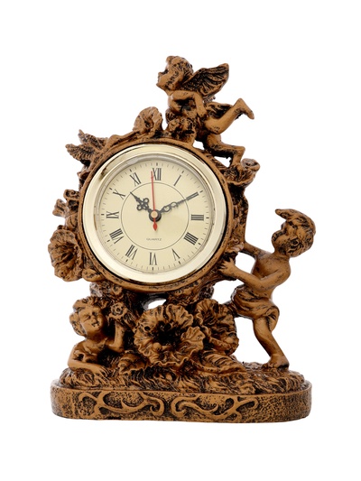 УЦЕНКА Часы настольные интерьерные «Ангелы», 21×26 см, циферблат d=8.5 см