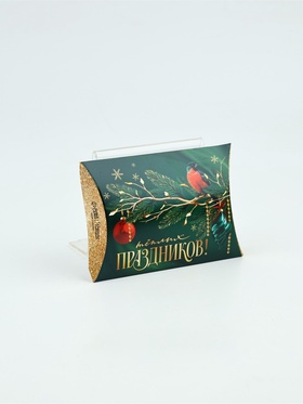 Коробка новогодняя складная фигурная «Снегири», 11 х 8 х 2 см