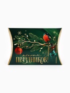 Коробка новогодняя складная фигурная «Снегири», 11×8×2 см - Фото 2