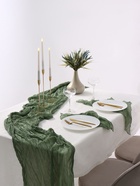 Дорожка на стол «Этель» Ethereality, зелёная, 90×300 см - Фото 1