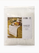 Набор сервировочный «Этель»: дорожка 90×300 см, салфетка 50×50 см -4 шт., белый, 100% п/э - Фото 15