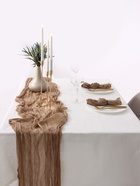 Набор сервировочный «Этель»: дорожка 90×300 см, салфетка 50×50 см -4 шт., бежевый, 100% п/э - Фото 1