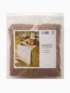 Набор сервировочный «Этель»: дорожка 90×300 см, салфетка 50×50 см -4 шт., бежевый, 100% п/э - Фото 16