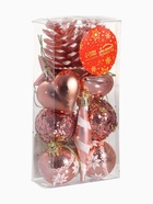 Ёлочные игрушки набор 12 шт. «Праздничный хоровод» 4 см, розовый - фото 6850997 Ёлочные игрушки набор 12 шт. «Праздничный хоровод» 4 см, розовый - фото 6850997