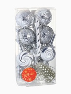 Ёлочные игрушки набор 17 шт. «Ярмарка волшебства» 6 см, серебро - Фото 11