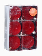 Ёлочные шары набор 6 шт., d=8 см, «Бархат. Стиль» красный 10870267