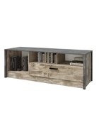 Тумба под ТВ Амели, 1500х492х520, Дуб юкон/Бетон темный - фото 14896199