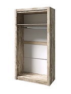 Шкаф двухстворчатый Ривьера, 1140х538х2200, Дуб юкон/Бетон темный - фото 14896243