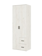 Шкаф двухстворчатый Алтея, 800х510х2236, Дуб крафт белый - фото 14896253
