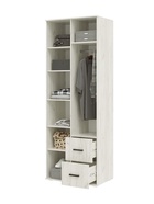 Шкаф двухстворчатый Алтея, 800х510х2236, Дуб крафт белый - фото 14896254