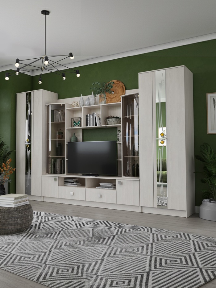 Гостиная «Венеция», 3400×530×2200 мм, цвет сандал светлый - Фото 1