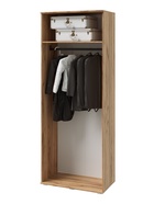 Шкаф двухстворчатый Виста, 800х470х2120, Дуб беленый/Венге - фото 14896347