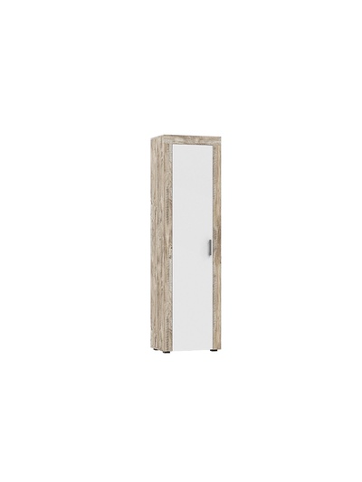 Шкаф – пенал «Ангара», 584×396×2070 мм, цвет белый глянец/сонома