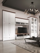 Шкаф двустворчатый «Валенсия», со стеклом, 975×570×2150 мм, цвет белый/орех - Фото 3