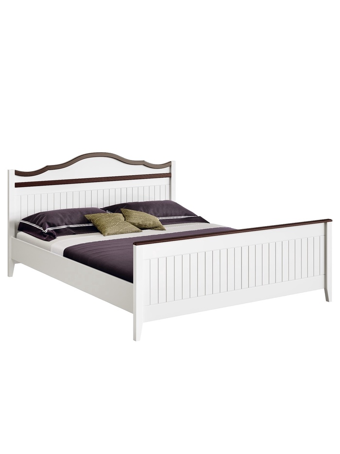 Кровать двуспальная «Вояж», с ортопедическим основанием, 1670×2070×1100 мм, цвет белый, венге