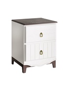 Тумба прикроватная «Вояж», 450×420×596 мм, цвет белый/венге - Фото 1