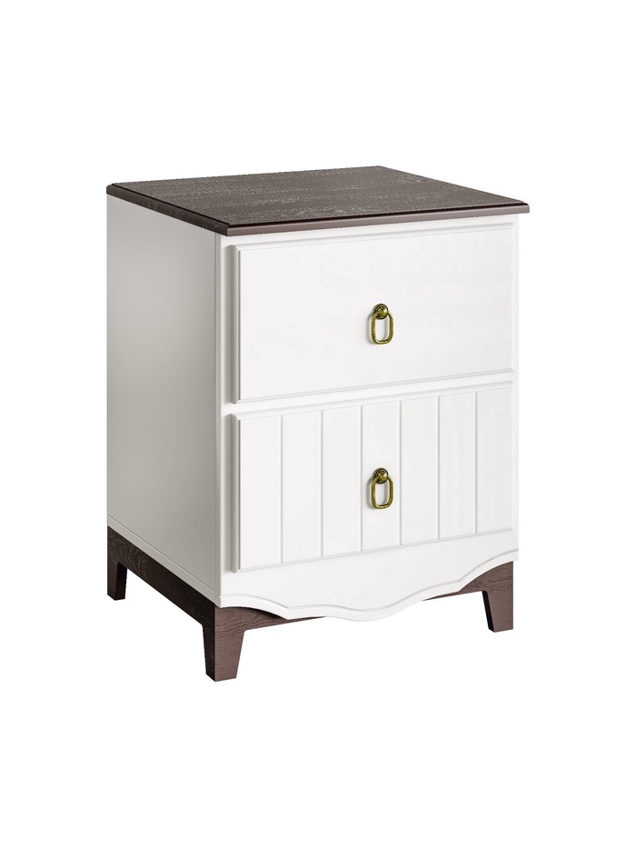 Тумба прикроватная «Вояж», 450×420×596 мм, цвет белый/венге - Фото 1