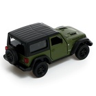 УЦЕНКА Машина металлическая JEEP WRANGLER, 1:32, инерция, цвет матовый зеленый - Фото 3