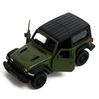УЦЕНКА Машина металлическая JEEP WRANGLER, 1:32, инерция, цвет матовый зеленый - Фото 4