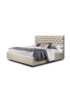 Кровать двуспальная «Фрейм КАРЕТНАЯ СТЯЖКА», спальное место 1200×2000 мм, ткань вивальди 3, цвет бежевый - Фото 1