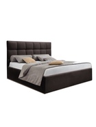 Кровать двуспальная «Фрейм КЛЕТКА», спальное место 2000×2000 мм, ткань вивальди 10, цвет кофе - Фото 1