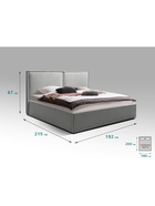 Кровать двуспальная «Фрейм БОКС», спальное место 1800×2000 мм, ткань вивальди 14, цвет светло – серый - Фото 2