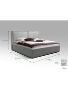 Кровать двуспальная «Фрейм БОКС», спальное место 1600×2000 мм, ткань вивальди 14, цвет светло – серый - Фото 2